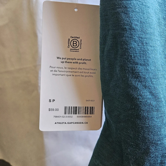 Athleta Borealis Green Breezy Twist Tank Size S - Picture 5 of 12